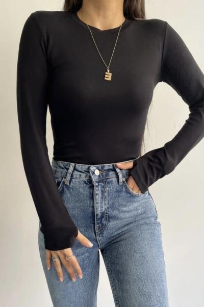 Parmak Geçmeli Oysho Body Siyah