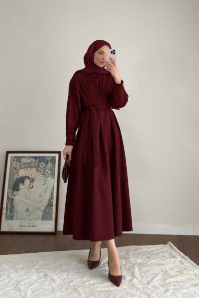 Pensli Double Elbise Bordo