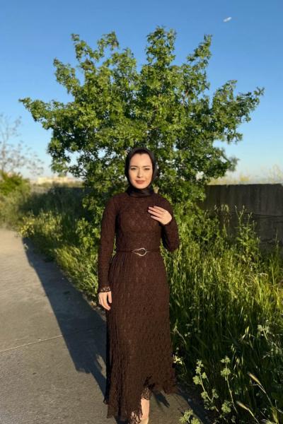 Alya Etekli Takım Kahverengi